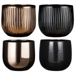 Keraminis vazonas PABLO, įvarių tamsių sp., 29 x 25 cm