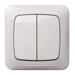 Jungiklis be rėmelio ALFA, 2 klavi&scaron;ų, baltos sp.