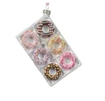 Kalėdinis eglės žaisliukas DECORIS Balloon Donut, įvairių sp., 7 x 8,5 x 2,5 cm, 1 vnt