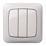 Jungiklis su rėmeliu ALFA, 3 klavi&scaron;ų, baltos sp.