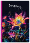 Knyga-sąsiuvinis A5 96lap 70g langeliai NEON FLOWERS