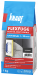 Plytelių siūlių glaistas KNAUF FLEXFUGE UNIVERSAL SAMTSCHWARZ, 1-20 mm, juoda sp., 1 kg