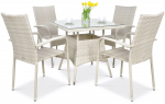 Lauko baldų komplektas FIESTA/LUGO 4+1, White