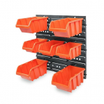 Dėžučių tvirtinimo sienelė KISTENBERG Orderline, 40 x 40 cm, komplekte 7 dėžutės