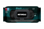 Drėgnos servetėlės NATURELLE Classic, 120 vnt., juodos sp.