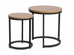 Kavos staliukų rinkinys SIGNAL HOLA OAK/Black