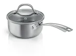 Nerūdijančio plieno prikaistuvis TESCOMA STEELCRAFT, su dangčiu, 1,5 L, 16 cm