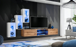 Sekcija Switch XXII su LED ap&scaron;vietimu, balta/ąžuolo