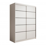Stumdoma spinta ADRK Furniture, Calma 150, 150x200x58 cm, Balta