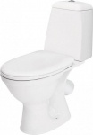 Pastatomas unitazas MITO CALYPSO, lėtai nusileidžiantis dangtis, 45&deg; vandens nubėgimas