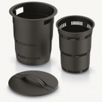 Požeminė komposto dėžė, juodos sp., 11 l, 25 x 25 x 53 cm