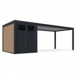 Automobilių stoginė su sandėliuku SUPERIOR 7x5, antracito sp.