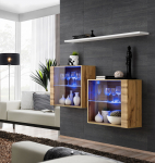 Sekcija Switch SB III su LED ap&scaron;vietimu, ąžuolo/balta