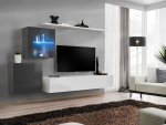 Sekcija Switch XV su LED ap&scaron;vietimu, tamsiai pilka/balta