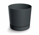 Plastikinis vazonas TUBO P, antracito sp., 15 x 15 cm