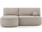 Kampinė sofa - lova Livosa Royal 18, smėlio sp., kairinė, 144 x 220 cm x 93 cm