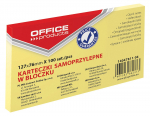 Lipnūs lapeliai Office Products, 127x76 mm, 100 vnt, gelsvi