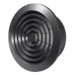 Plastikinės ventiliacijos grotelės luboms NGA125A, DN125, apvalios, antracito sp.