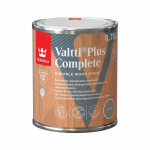 Medienos dažyvė TIKKURILA VALTTI PLUS COMPLETE, &scaron;ilko matiniai, pilkos sp., 0,75 l
