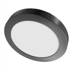 Pavir&scaron;inė LED panelė SPECTOR LIGHT, 18 W, 4000 K, 1850 lm, apvali f., juodos sp., &Oslash;22,5 x h3 cm
