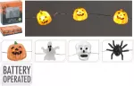 LED girlianda HALLOWEEN, 4 rū&scaron;ių,  2 x AA (neįeina), 3,4 x 9,5 x 10 cm