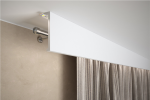 Metalinis karnizas su plastikine i&scaron;pjova LED juostai LK2, baltos sp., 200 x 12 x 4 cm