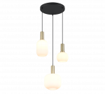 Pakabinamas &scaron;viestuvas TRIO DIVA 3xE27 10W žalvario/baltos sp &Oslash;30x150cm