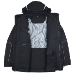 Žieminė darbo striukė Softshell Parka, juodos spalvos, dydis M