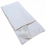 Vilnonė antklodė MERKYS, 140 x 200 cm, imp. 100% medv., užp. 100% avių vilnos, 250g/m2, marga/balta