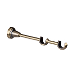 Karnizo laikiklis NOVA, metalinis, dvigubas, &scaron;v. sendinto aukso sp., L20 cm, &Oslash; 19-19 mm