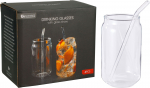 Stiklinių rinkinys su &scaron;iaudeliais, 500 ml, 2 vnt