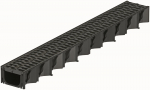 Latakas ACO Hexaline su plastikinėmis grotelėmis, 1 m