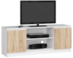 TV staliukas K140, balta/ąžuolo