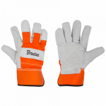 Apsauginės darbo pir&scaron;tinės Bradas IRON BULL CANYON, odinės, 10,5 dydis, 6 vnt.