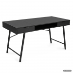 Ra&scaron;omasis stalas su stalčiais Akord Furniture Factory Arden, 120 cm x 50 cm, 80.5 cm, juoda sp.
