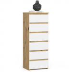 Komoda CL6 40 cm, ąžuolo/balta