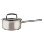 Nerūdijančio plieno prikaistuvis su dangčiu UNIWELL SILVER, 16 cm