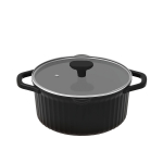 Puodas su dangčiu UNIWELL GREY, 24 cm