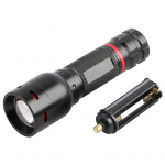 LED žibintuvėlis ENTAC,IP54, 5W, 300lm, elementai 3xAAA(neįeina), aliuminis korpusas, juodos spalvos