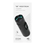 Belaidė garso kolonėlė su LED ekranu WESTROM SMART TOUCH, juodos sp.