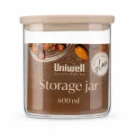 Stiklinis birių produktų indas UNIWELL BARO, 600 ml