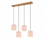 Pakabinamas &scaron;viestuvas TRIO Elmau, 4 x E27, max 60W, baltos sp., 20 x 100 x 150 cm