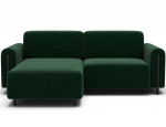 Kampinė sofa Acossta Amore 35, tamsiai žalia sp., kairinė, 154 x 244 cm x 95 cm