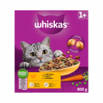 Sausas kačių ėdalas WHISKAS Adult, su vi&scaron;tiena, 800 g