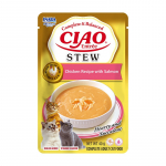 Konservuotas kačių ėdalas CIAO Stew, su vi&scaron;tiena ir la&scaron;i&scaron;a, 40 g