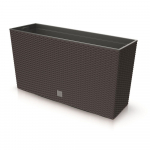 Lauko plastikinis vazonas RATO CASE M, su įdėklu, rudos sp., 24 x 77 x 41 cm