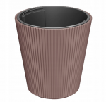 Plastikinis vazonas MILLY, su įdėklu, marsalos sp., 24 x 23 cm