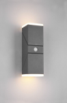 Sieninis LED lauko &scaron;viestuvas TRIO Avon, IP54,7W,3000K,2x800lm,su jud., davikliu,antracito sp,h28cm