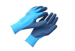Darbo pir&scaron;tinės 12204110, aplietos lateksu, mėlynos spalvos, 11 dydžio