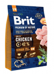Sausas maistas &scaron;unims Brit Premium By Nature Senior S/M, 3 kg